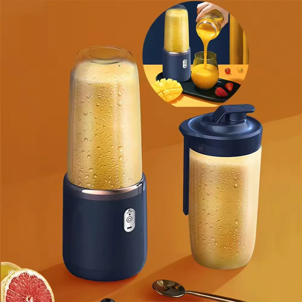 Portable Electric Juicers Blue Pink ABS Cup Multifunction