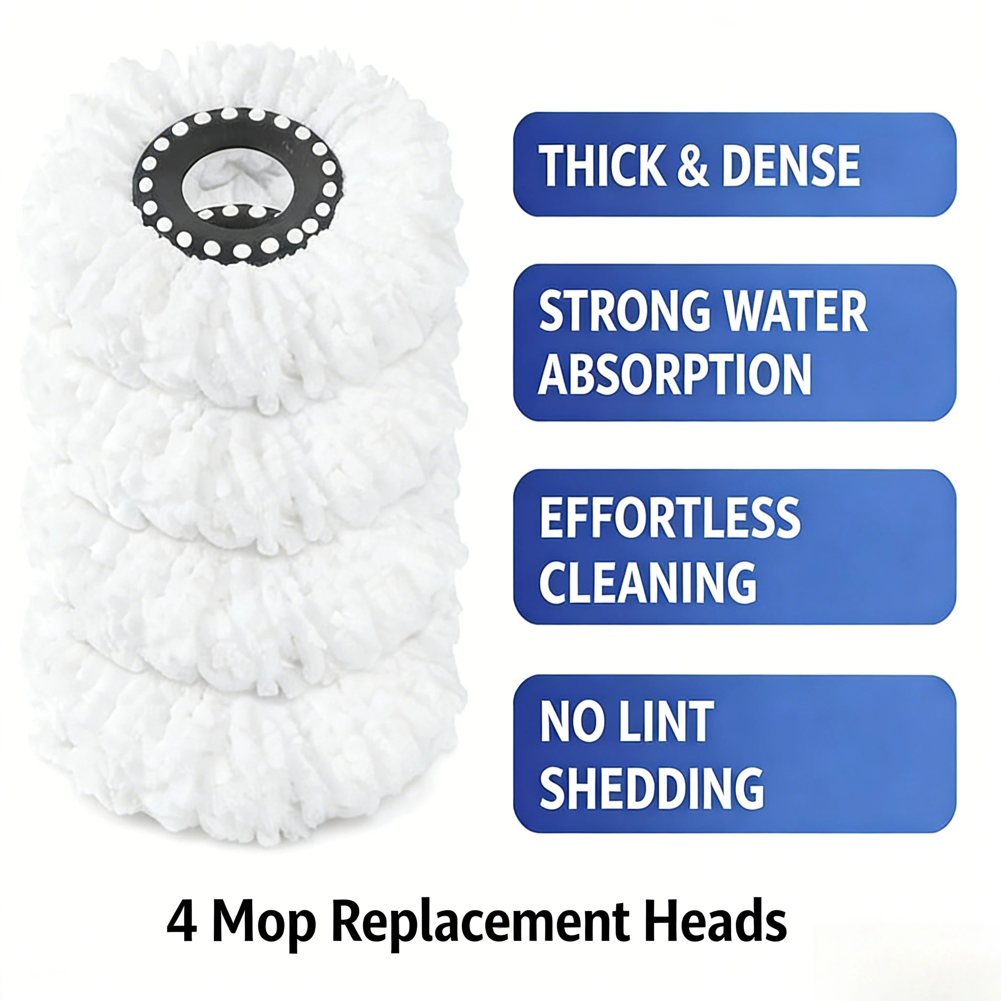 360° Spin Mop & Bucket Set with Wringer | Stainless Steel Handle, Rolling Wheels | All Hard Floors