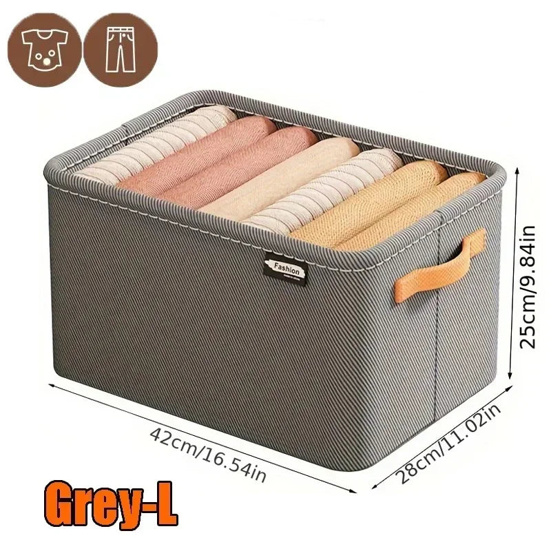 Foldable Clothes Organizer - Stackable Wardrobe Storage Bins for Clothing