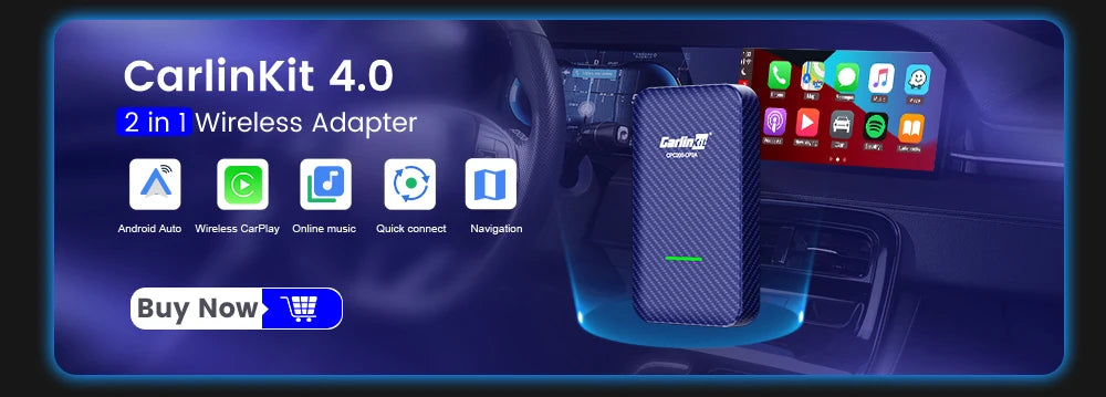 CarlinKit Wireless CarPlay & Android Auto Adapter | 5.0 / 4.0 | Plug & Play, Auto-Connect