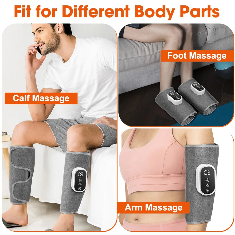 360° Air Pressure Heating Calf Massager Wireless Leg Massage