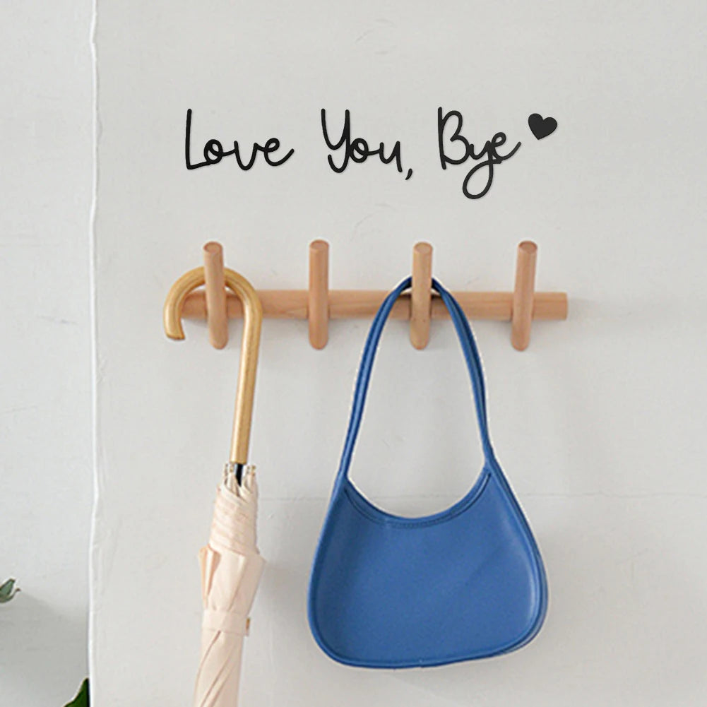 Love You Bye Wood Sign Wall Decoration Valentine Decorations for Home