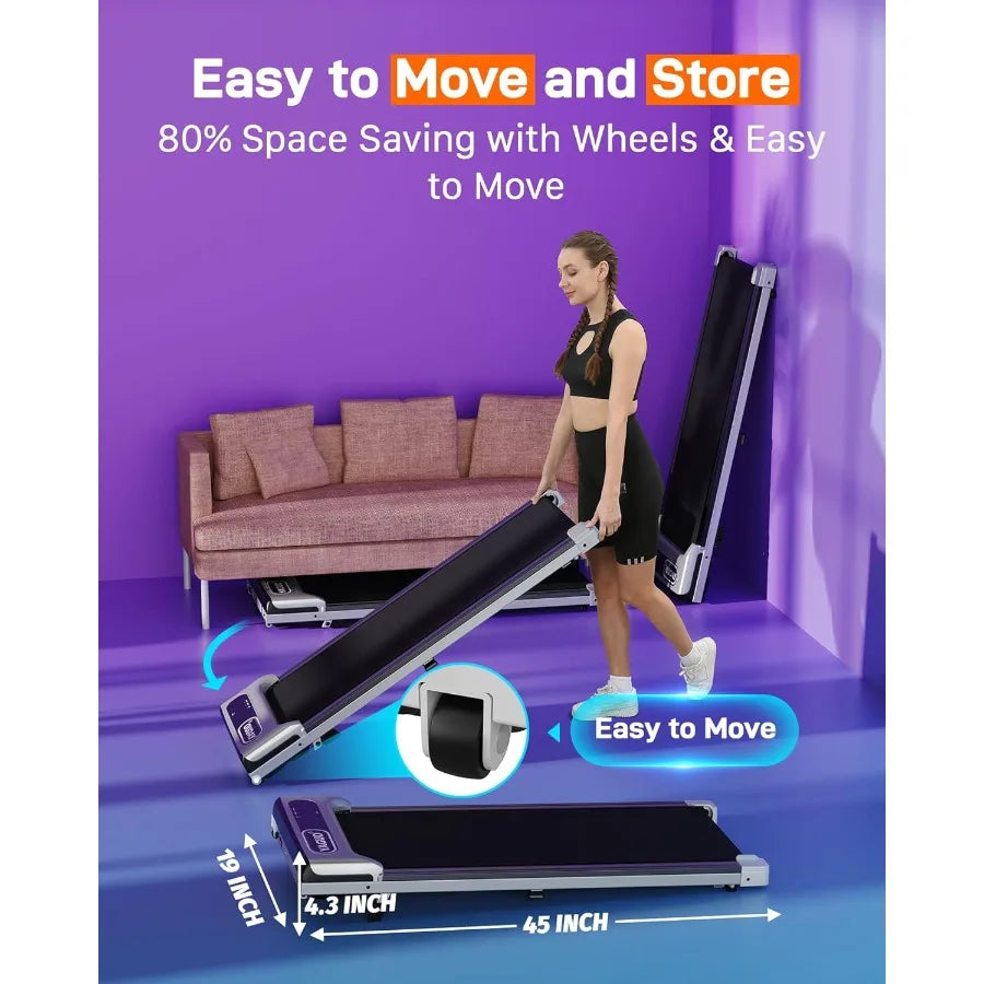 Under-Desk Walking Pad - Portable Treadmill with Remote Control for Home & Office