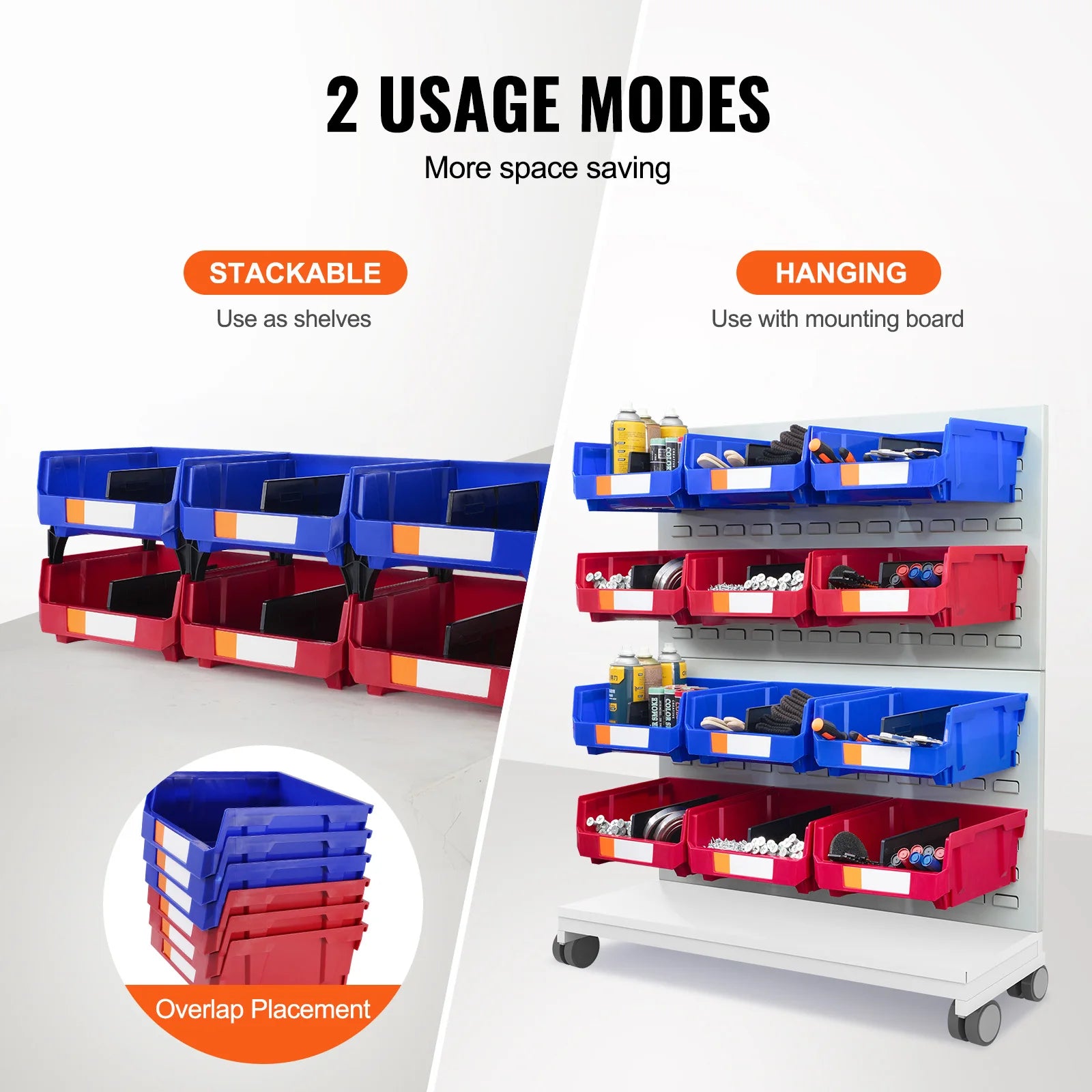 SucceBuy 6/12/24pcs Garage Storage Bin