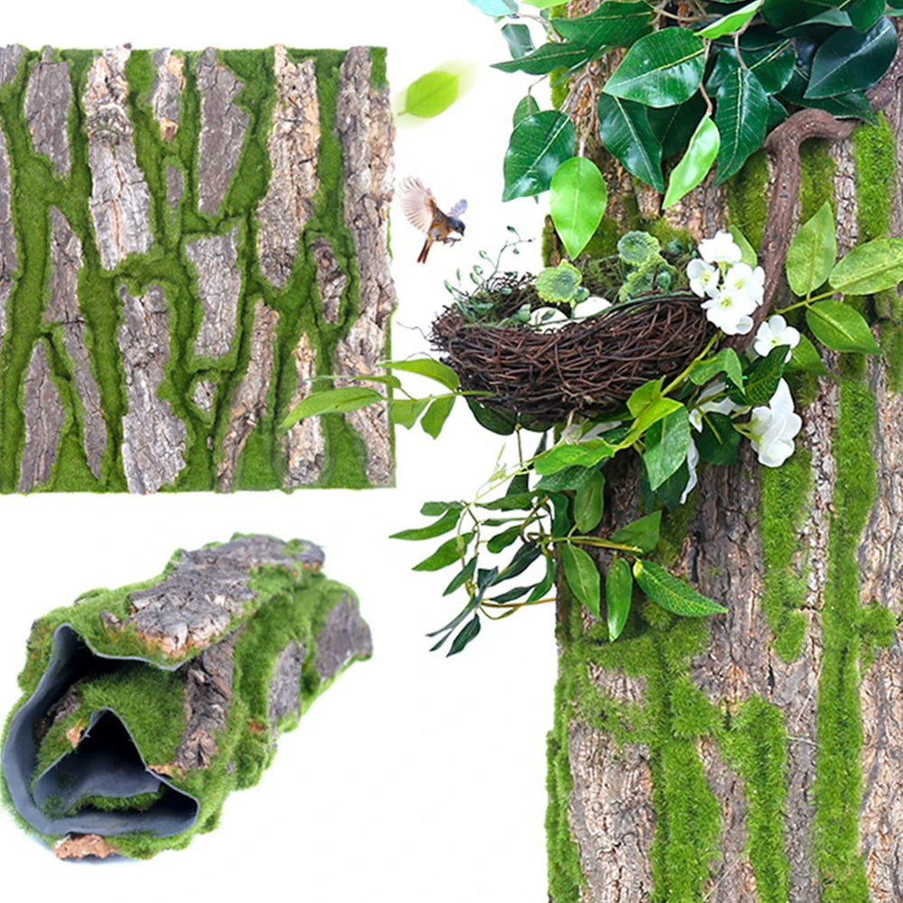 Simulation Plant Tree Bark Wall Decoration Balcony