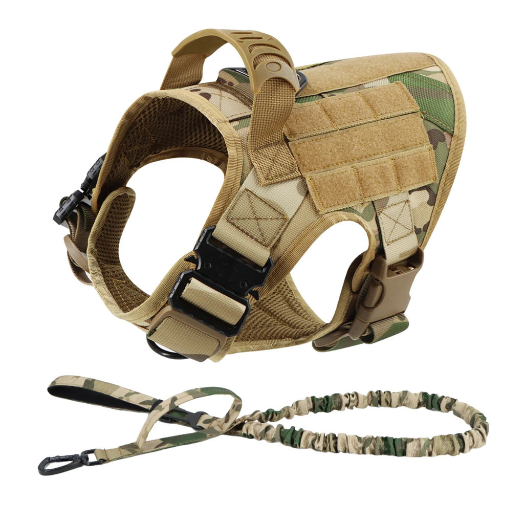 PETRAVEL Tactical Dog Harness & Leash Set | Military-Grade No-Pull Vest for Training, Walking & Hunting | S–XL