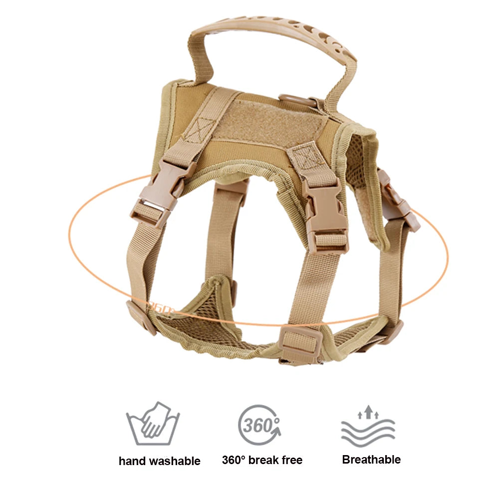 LISM Tactical Cat Harness | Escape-Proof Vest with Air Cushion Support & Control Handle | Adjustable for Cats & Small Dogs