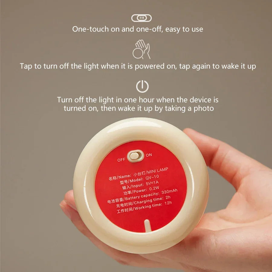 LED Touch Table Lamp Sunset Night Light USB Rechargeable