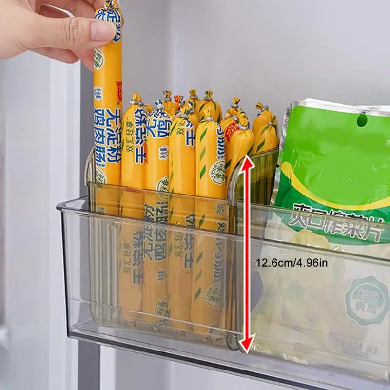 Stackable Refrigerator Organizer Bins - Clear Freezer Storage Containers for Fruit & Veggies