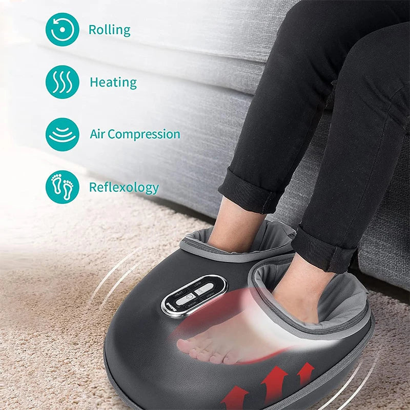 Nekteck Heat Foot Massager - Deep Kneading Compression Massage with Heat Therapy
