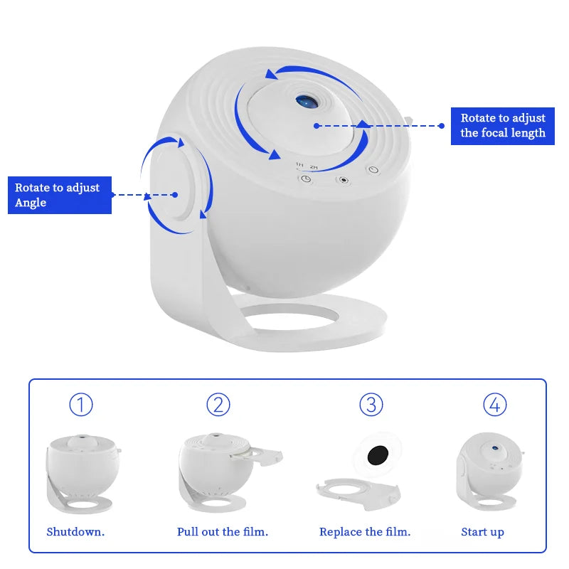 Galaxy Night Light Projector - Starry Sky Planetarium Projector for Adults & Kids