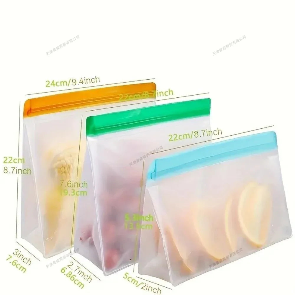 3pcs Leakproof Containers Silicone Food Storage