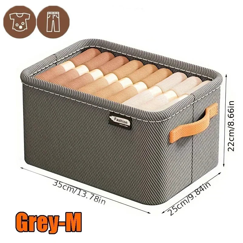 Foldable Clothes Organizer - Stackable Wardrobe Storage Bins for Clothing