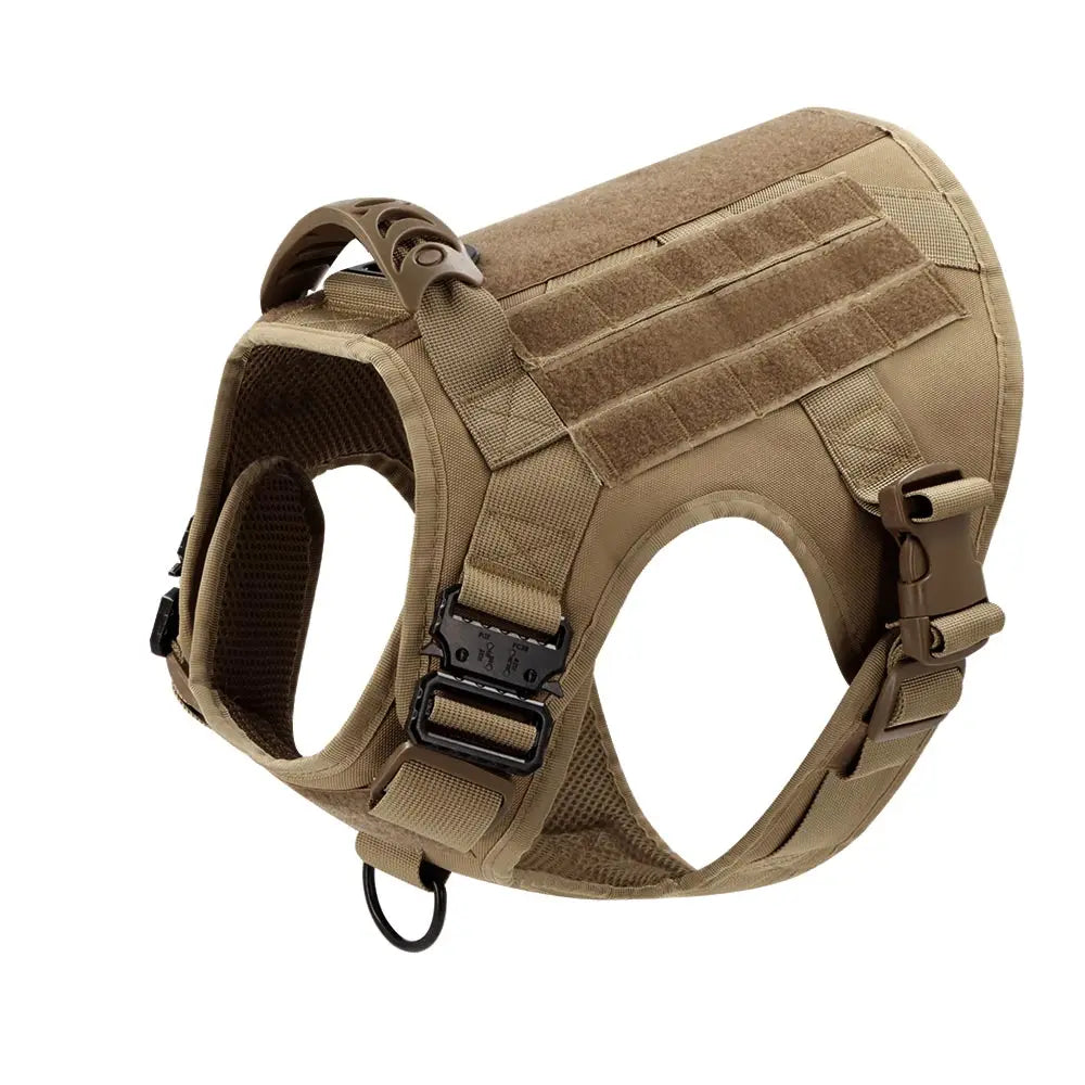PETRAVEL Tactical Dog Harness & Leash Set | 1050D Nylon Vest | Quick-Release, MOLLE System | S–XL for Medium & Large Dogs