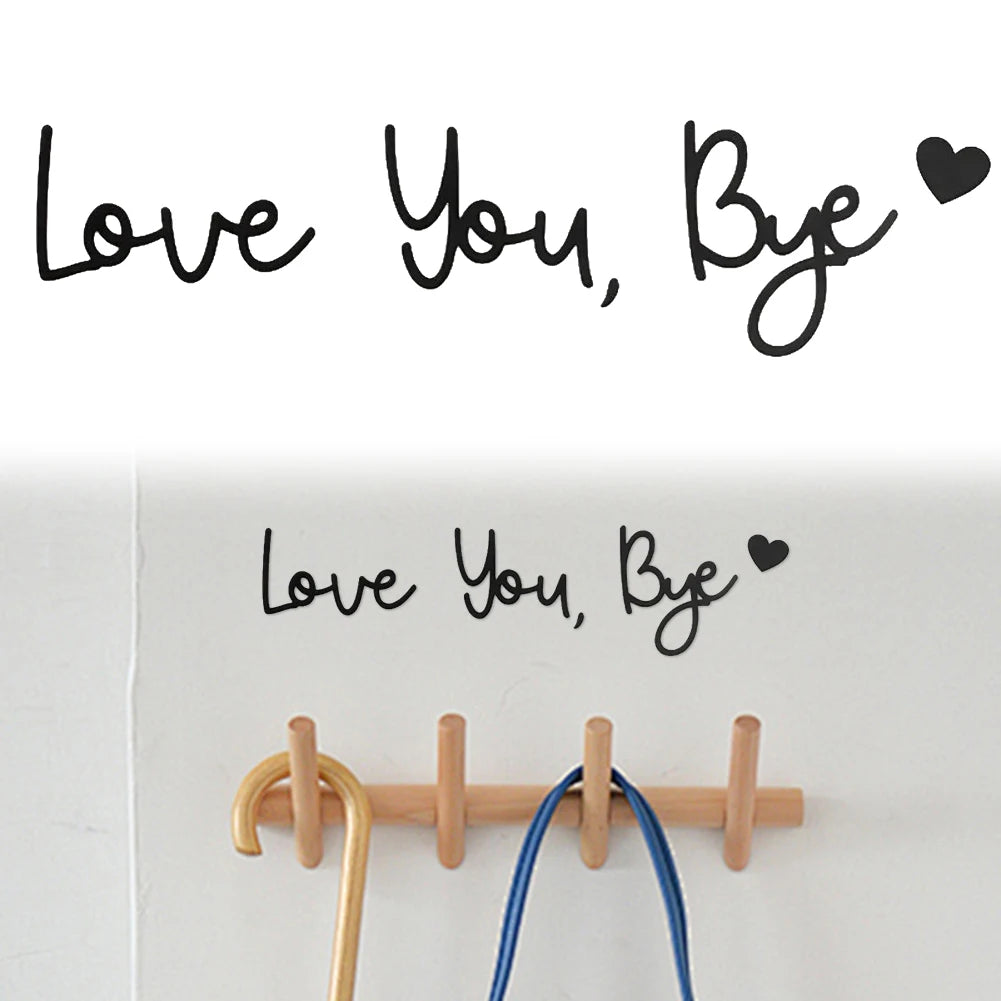 Love You Bye Wood Sign Wall Decoration Valentine Decorations for Home