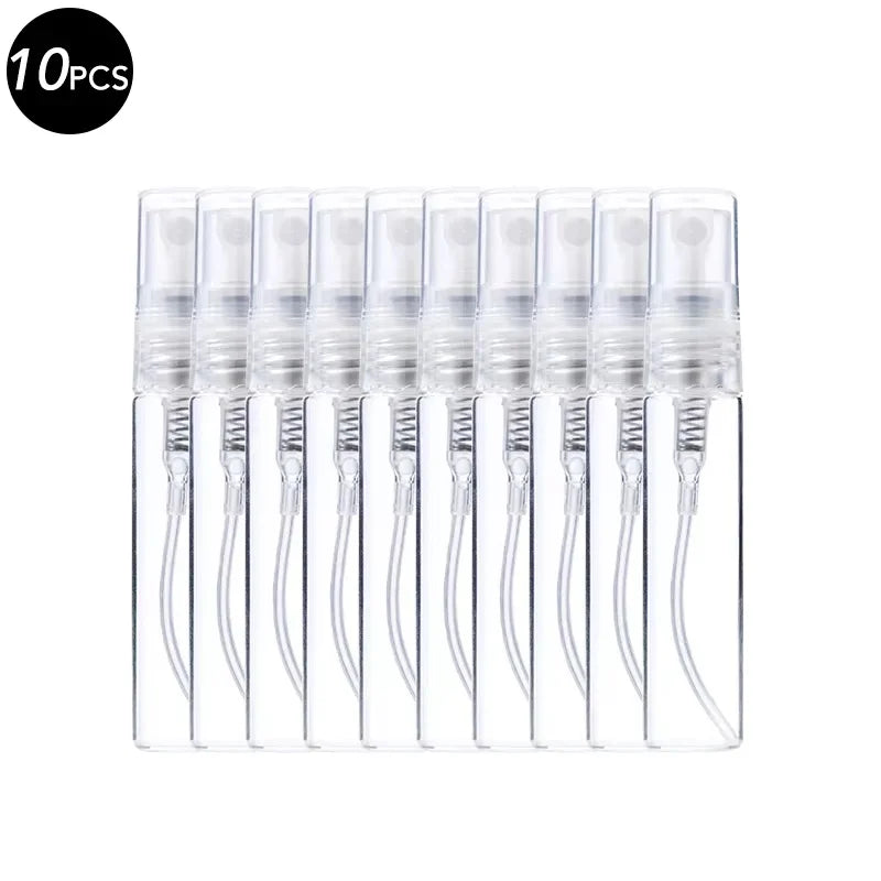 5/10Pcs 3ml 5ml 10ml Clear Mini Perfume Glass Bottle