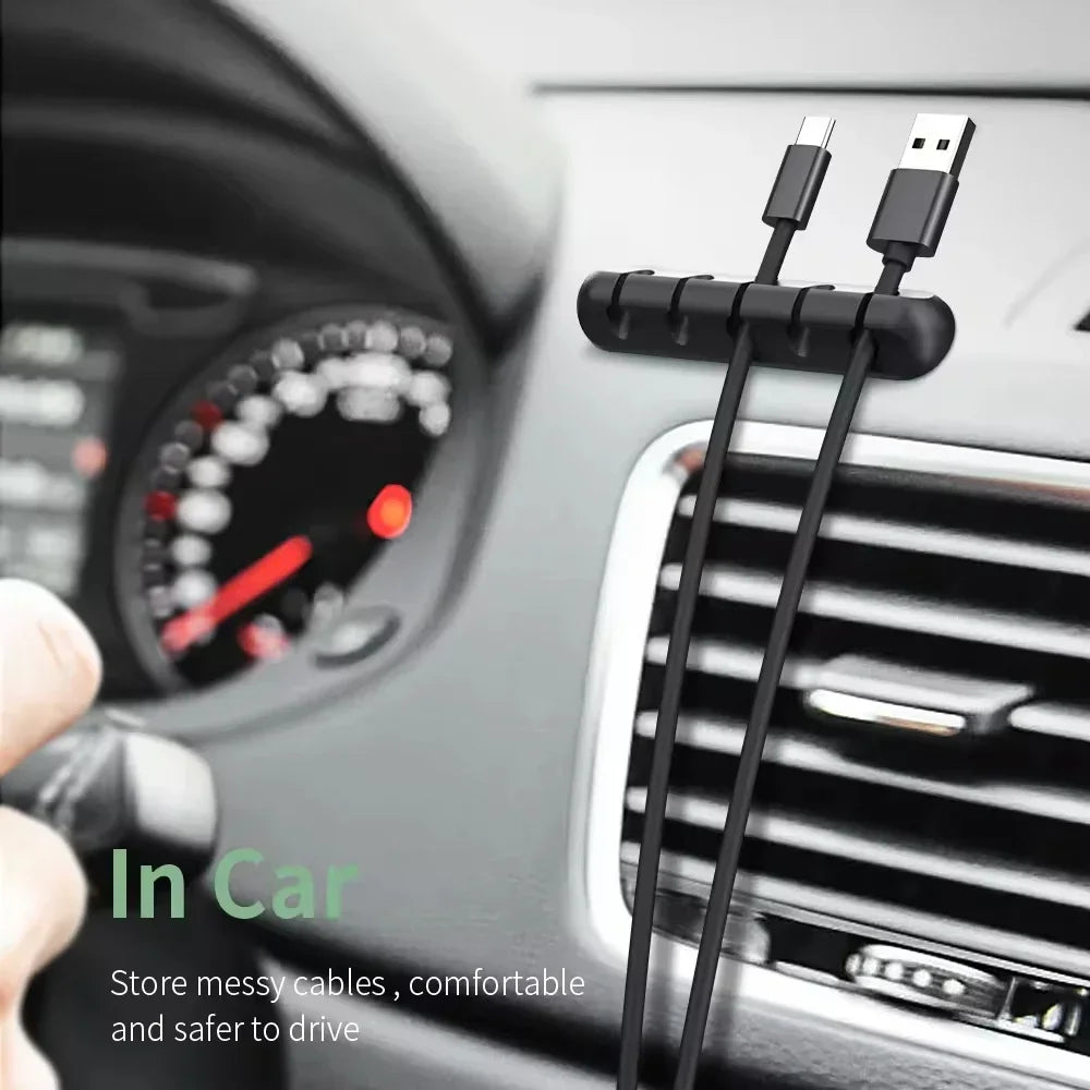 Adhesive Cable Holder Clips Cord Management Wire Organizer