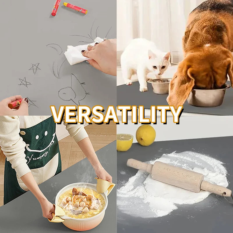 Extra Large Silicone Table Mat (60x120cm) - Eco-Friendly Heat-Resistant Waterproof Countertop Protector