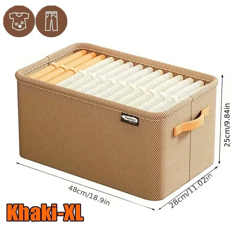 Foldable Clothes Organizer - Stackable Wardrobe Storage Bins for Clothing