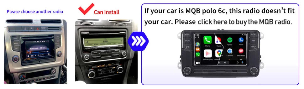 SCUMAXCON RCD360 Series Car Stereo for VW & Skoda | CarPlay, Android Auto, Bluetooth, RVC | Drop-In Replacement