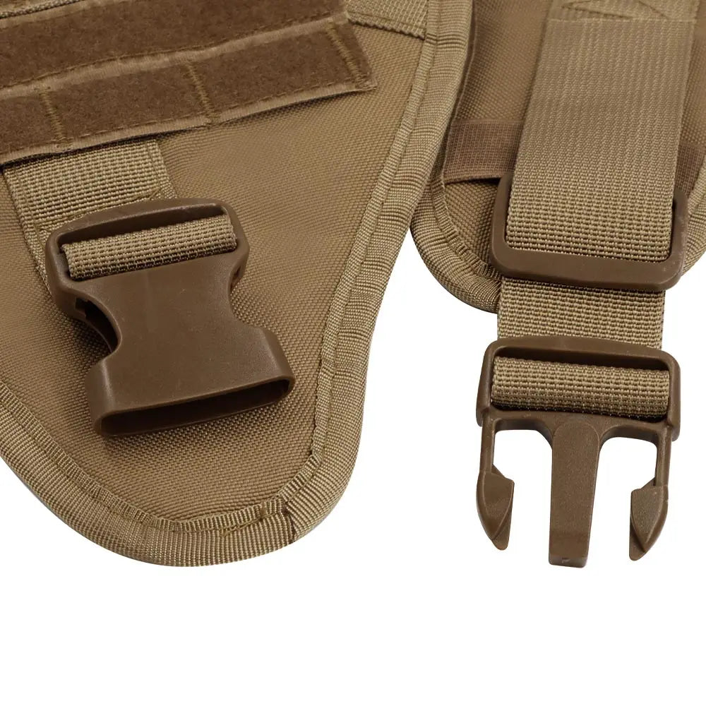 PETRAVEL Tactical Dog Harness & Leash Set | 1050D Nylon Vest | Quick-Release, MOLLE System | S–XL for Medium & Large Dogs