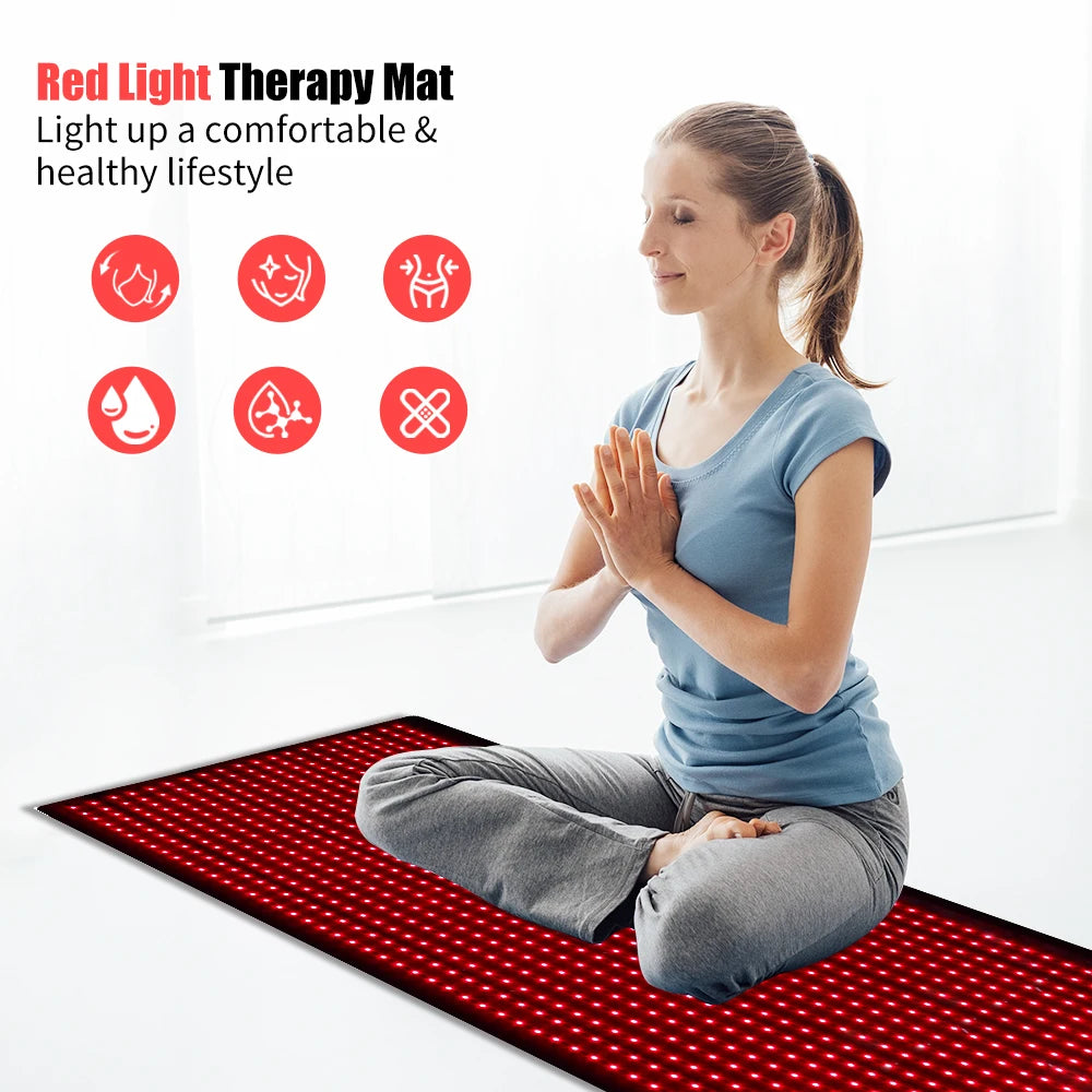 Full Body Red Light Therapy Mat - LED Light Relief Pad for Muscle Recovery & Inflammation