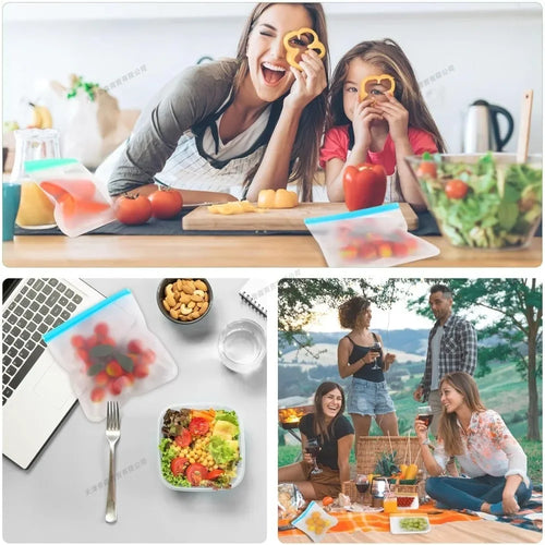 3pcs Leakproof Containers Silicone Food Storage