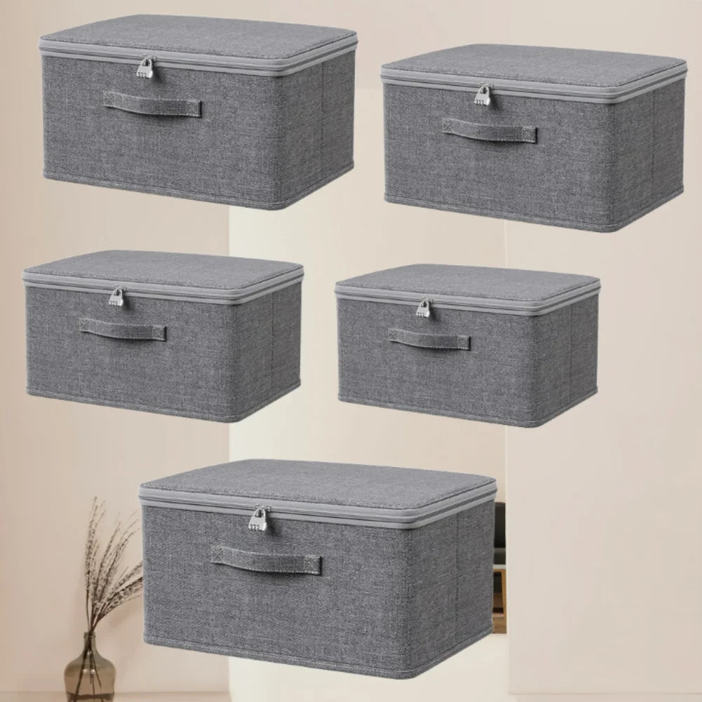 Lockable Clothes Organizer - Secure Wardrobe Storage Box with Password Lock