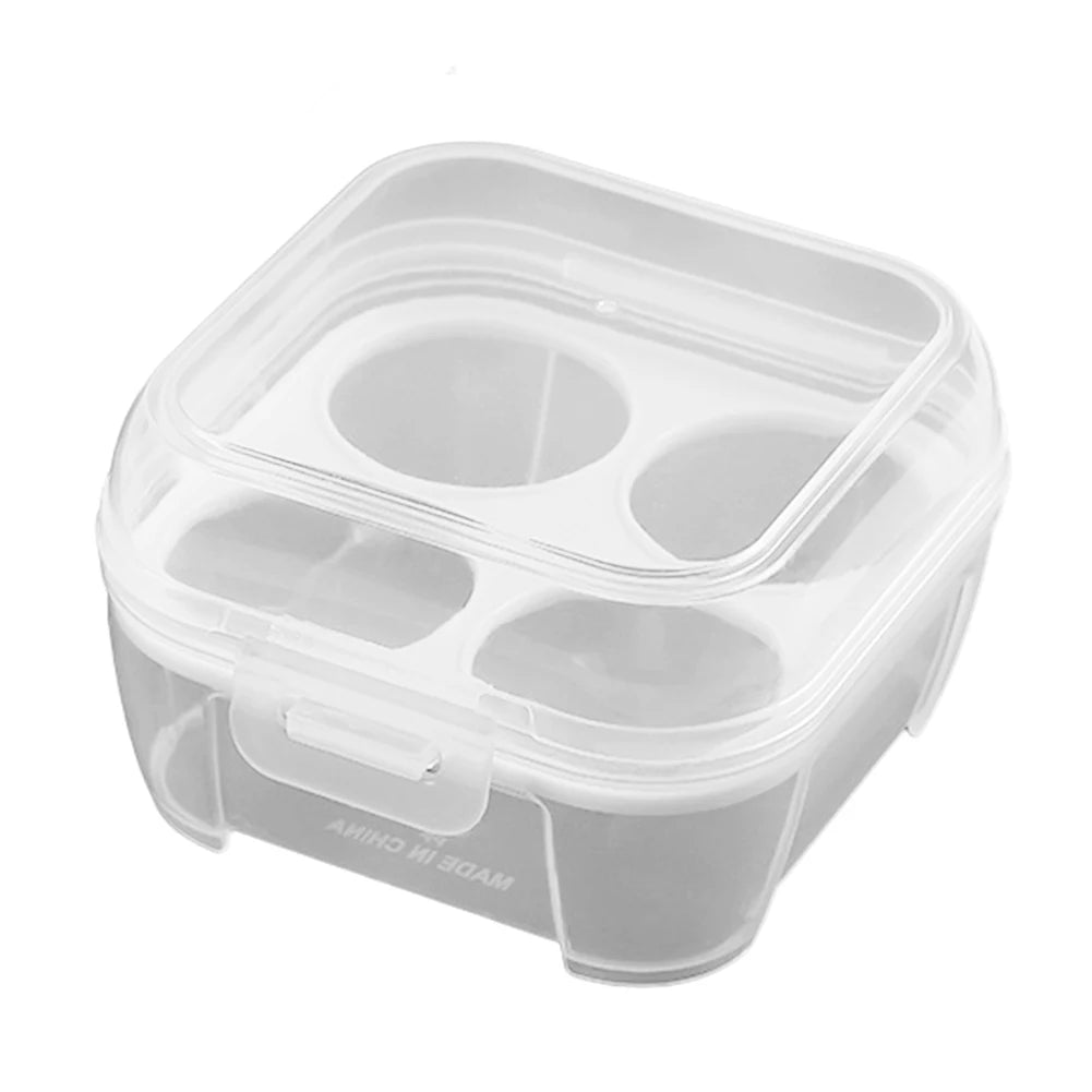 Egg Protection Box with Lid - Grid Egg Carrier for Fridge Organization