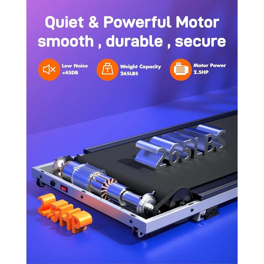 Under-Desk Walking Pad - Portable Treadmill with Remote Control for Home & Office