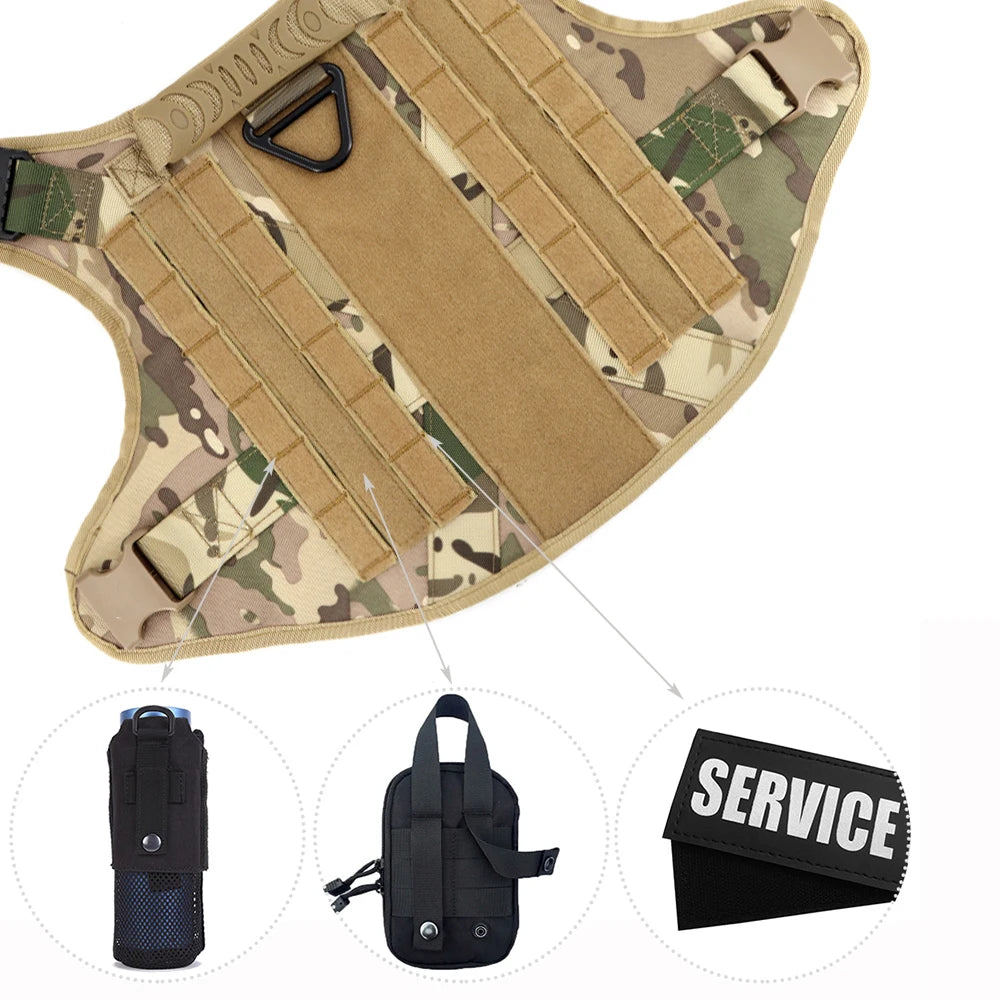 PETRAVEL Tactical Dog Harness & Leash Set | Military-Grade No-Pull Vest for Training, Walking & Hunting | S–XL