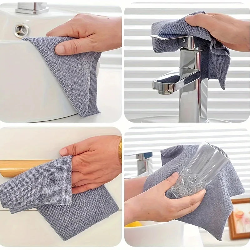 Microfiber Kitchen Cleaning Cloths - Ultra-Absorbent Reusable Lint-Free Dish Towels (Multi-Pack)
