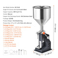SucceBuy 5-100ml /5-50ml Manual Paste Liquid Filling Machine