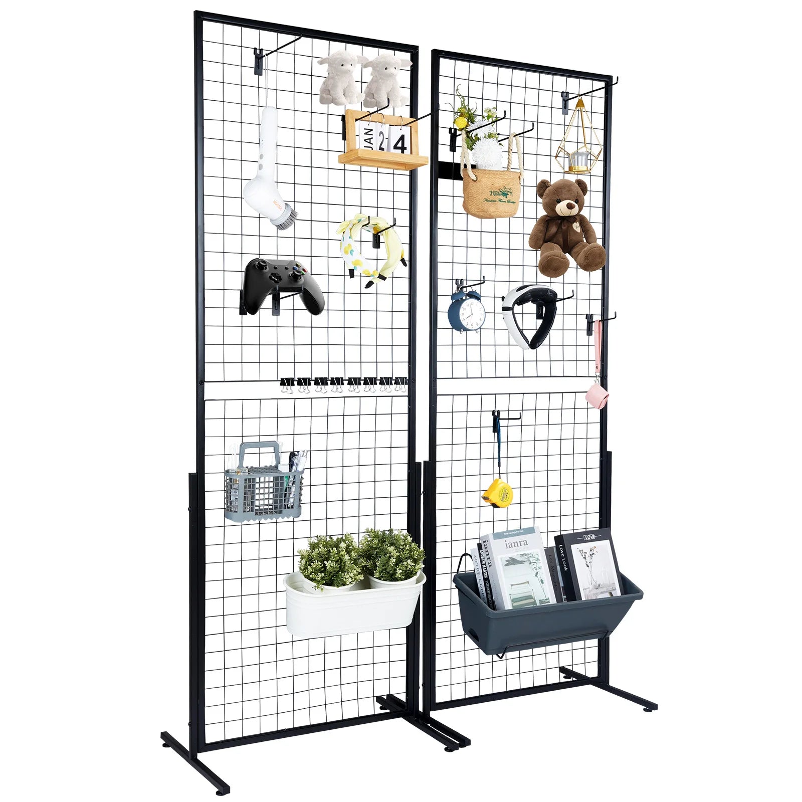 SucceBuy Grid Wall Panels Tower Wire Gridwall Display Racks