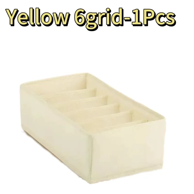 Wardrobe Underwear Organizer - Divided Storage Bins for Socks, Bras & Ties