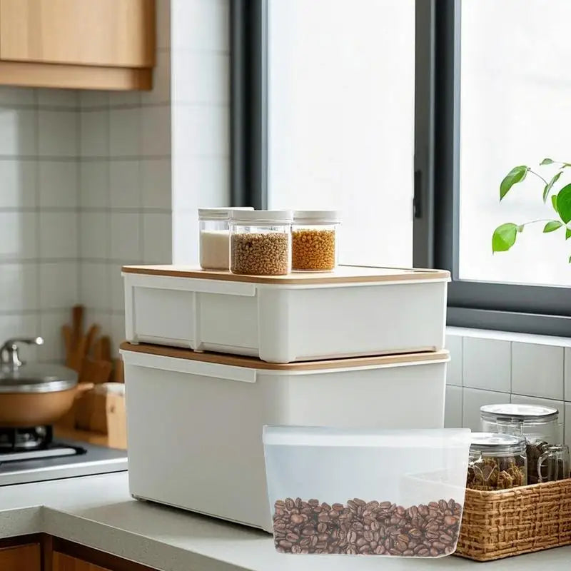 Silicone Food Storage Bags Leakproof Reusable Freezer Bags