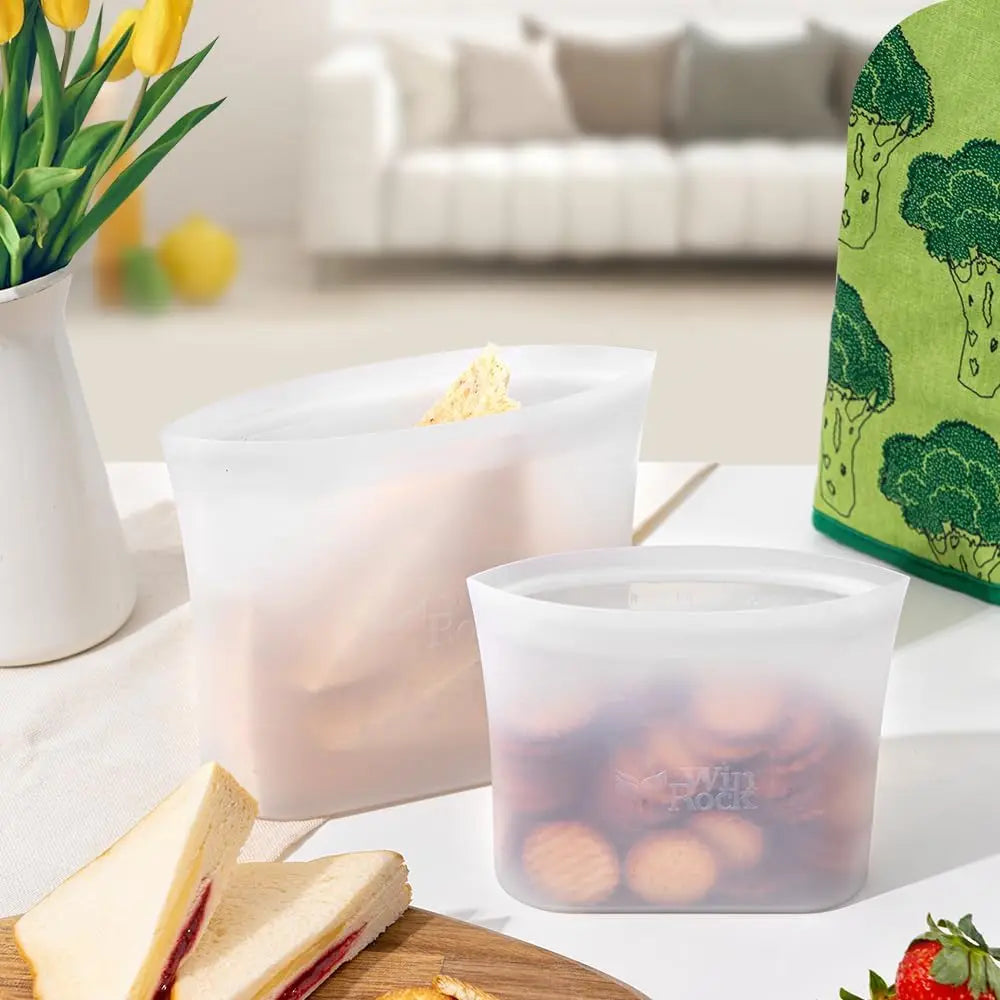 Reusable 100% Silicone Food  Bags