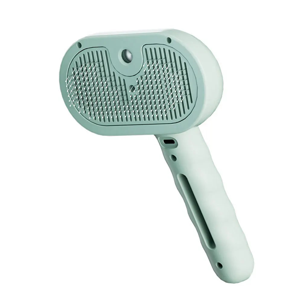 3-in-1 Self-Cleaning Pet Grooming Brush with Mist Spray | Deshedding, Massage & Coat Care for Cats & Dogs