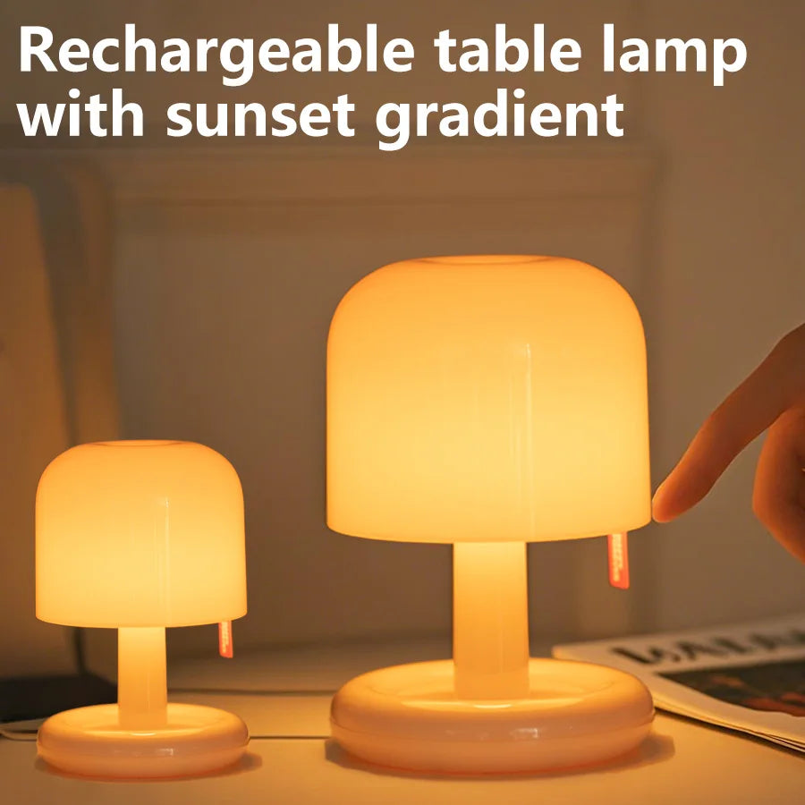 LED Touch Table Lamp Sunset Night Light USB Rechargeable