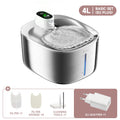 APETDOLA 4L Wireless Cat Water Fountain | Stainless Steel, Motion Sensor, 4000mAh Battery | 3 Modes for Cats & Dogs