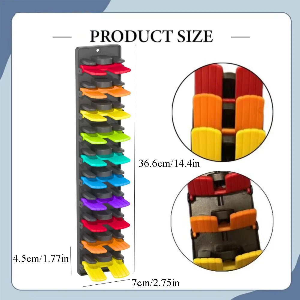 Baseball Cap Organizer Rack - Adjustable Hat Holder with Spring Clips for Doors/Closets