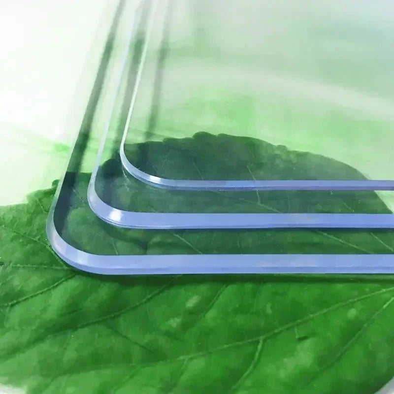 Clear Vinyl Tablecloth Protector (Waterproof & Heat-Resistant) - Reusable PVC Table Mat for Dining & Kitchen