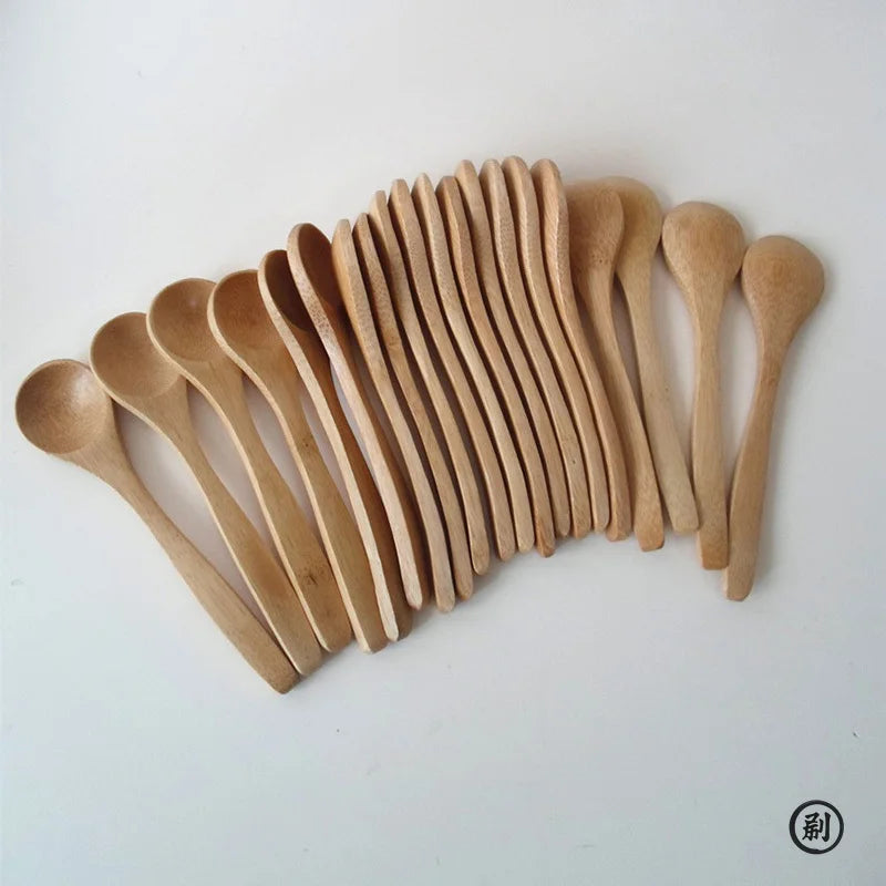 10-Piece Natural Bamboo Honey Dipper Set - Eco-Friendly Wooden Stirring Spoons for Tea, Coffee & Desserts