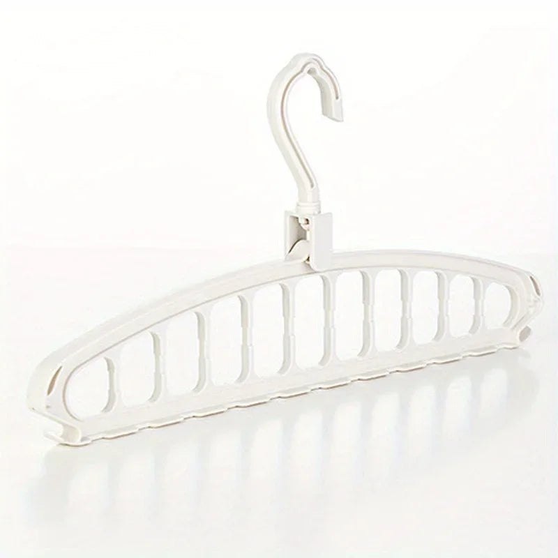 Non-Slip Multi-Hole Clothes Hanger - Folding Space-Saver Hanger for Wardrobe