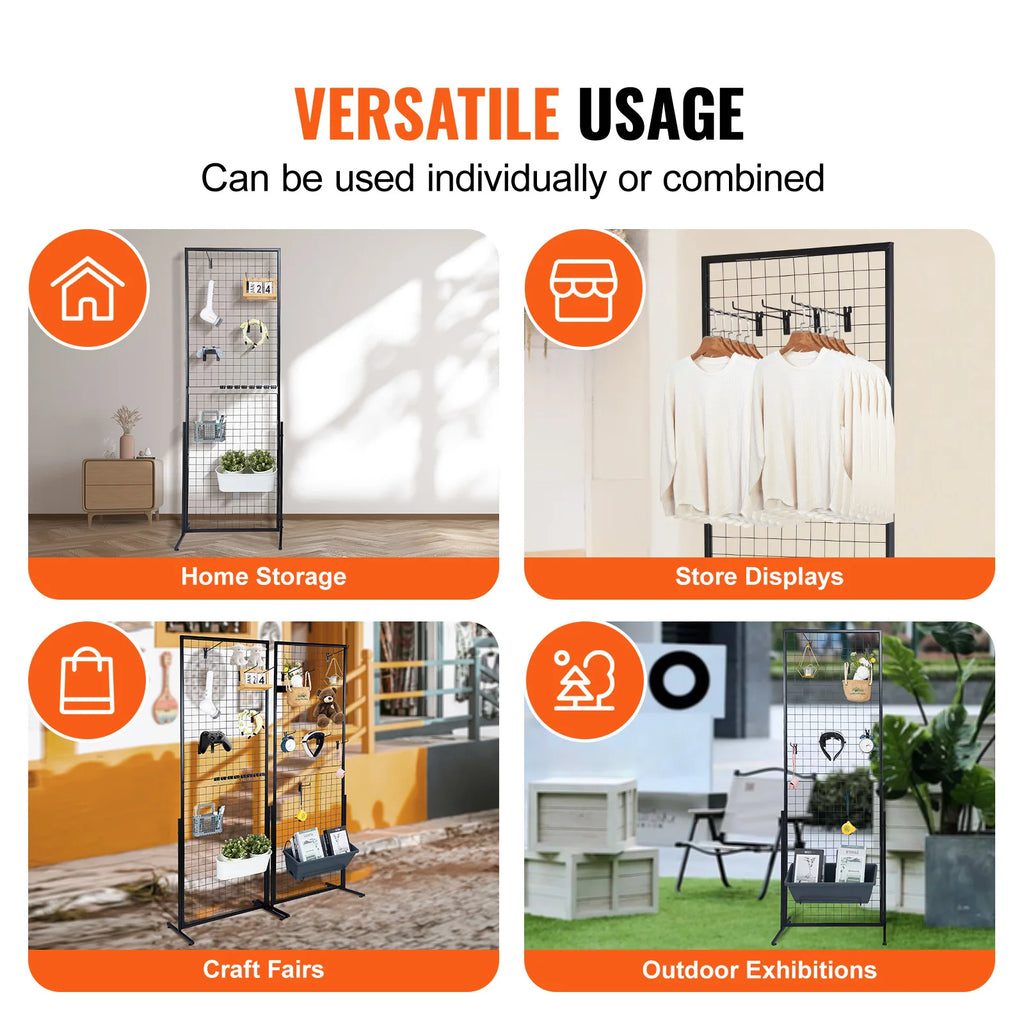 SucceBuy Grid Wall Panels Tower Wire Gridwall Display Racks