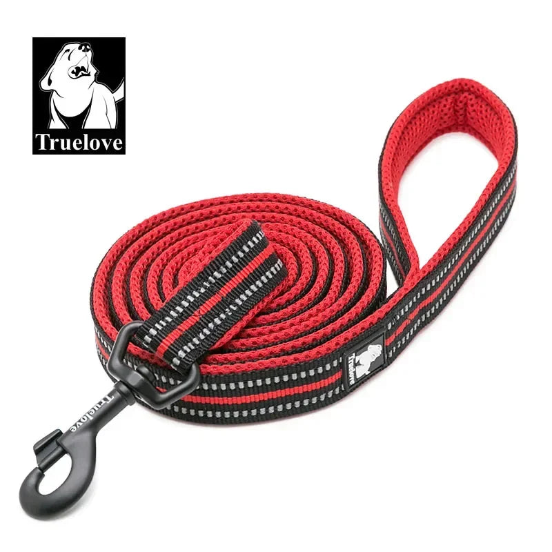 Truelove Soft Pet Leash Reflective Nylon Mesh Padded Puppy Large Dog or Cat Walking Training
