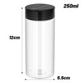 24-1PCS Transparent Seasoning Jars Reusable