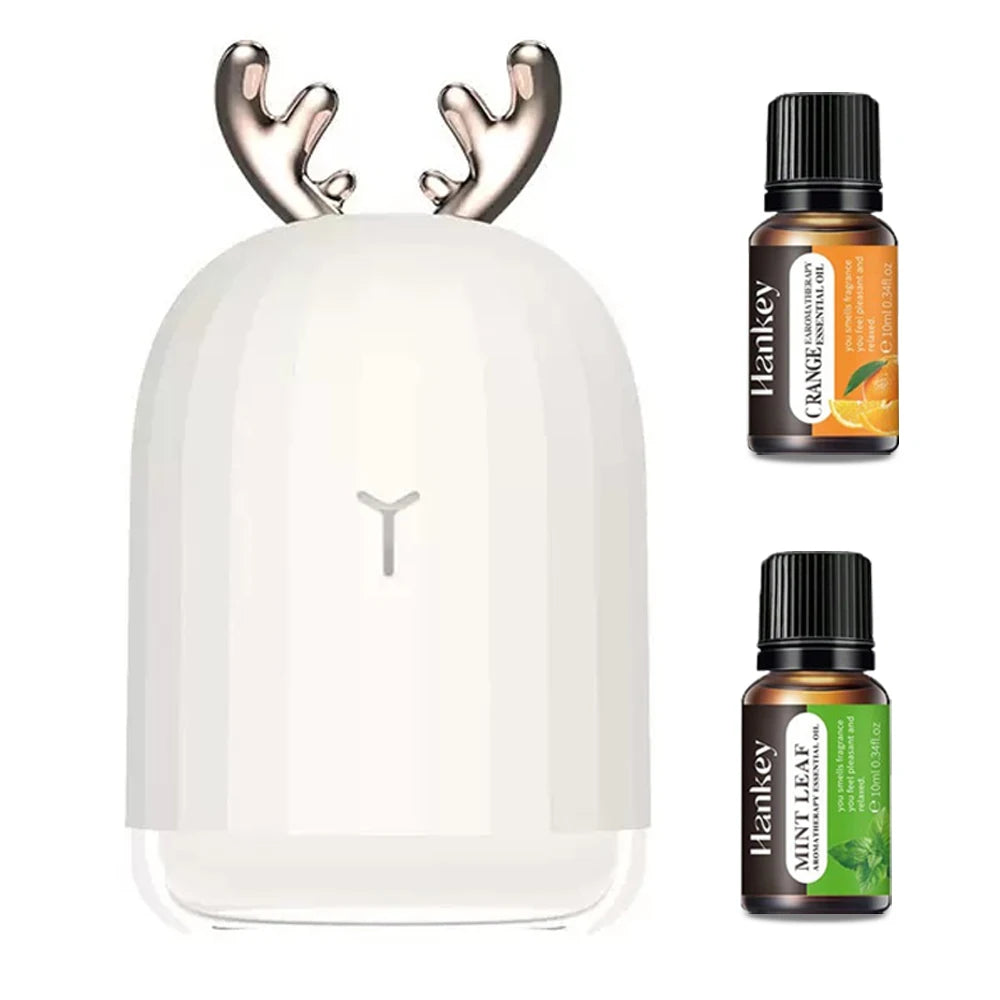 Mini Diffuser Portable deer humidifier with color LED lights