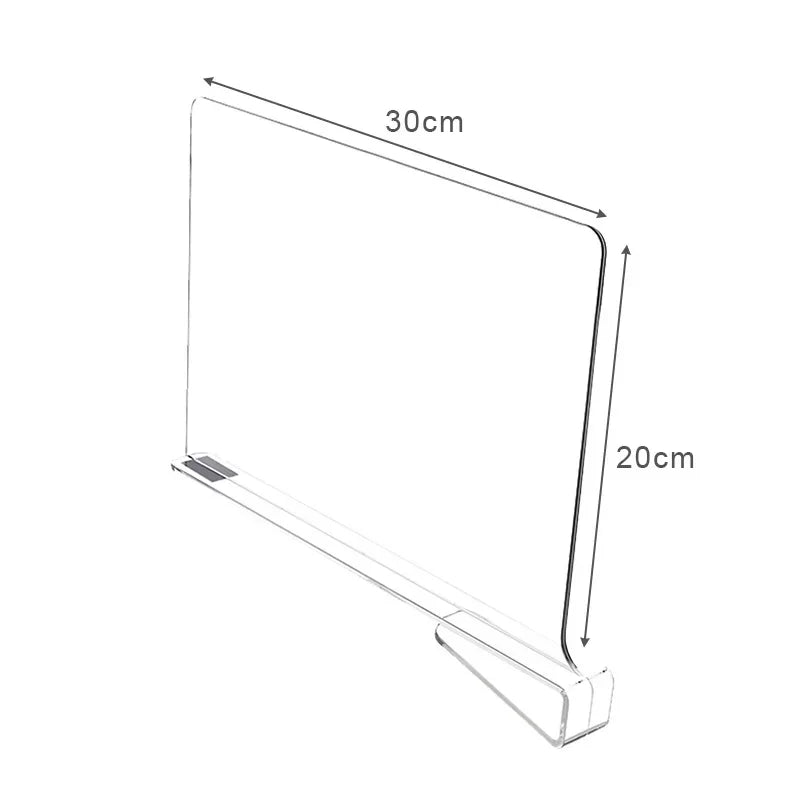 Transparent Closet Shelf Divider - Acrylic Wardrobe Organizer for Bags & Sweaters