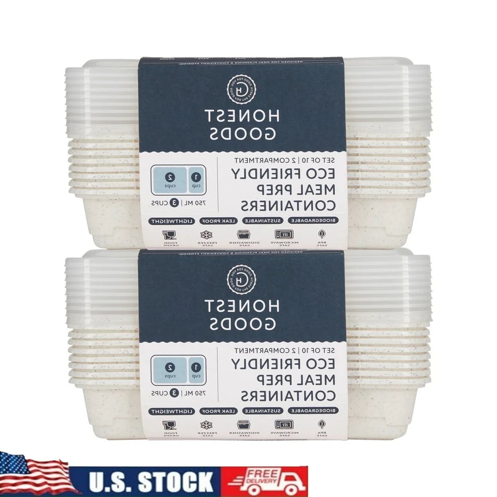 40-Piece Meal Prep Containers - BPA-Free Airtight Food Storage Boxes (Reusable)